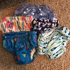 5 pairs of baby swim diapers (large)